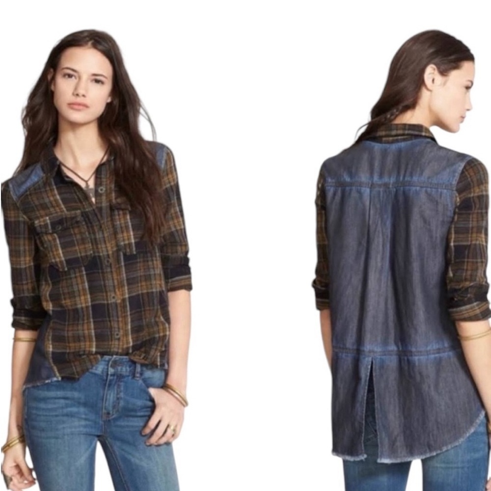 Free People Flannel and Jean Button Up
Long Sleeve Shirt